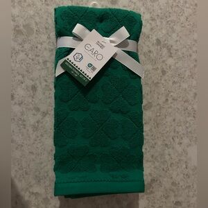 “New” Caro Green Shamrock Kitchen Towels (set of 2)